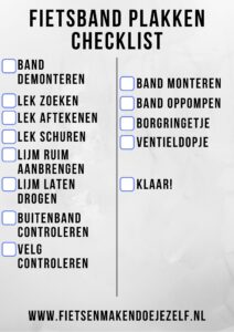 Fietsband plakken checklist