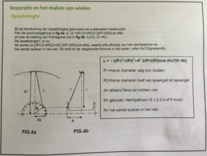 Formule spaak lengte berekenen fiets wiel spaken