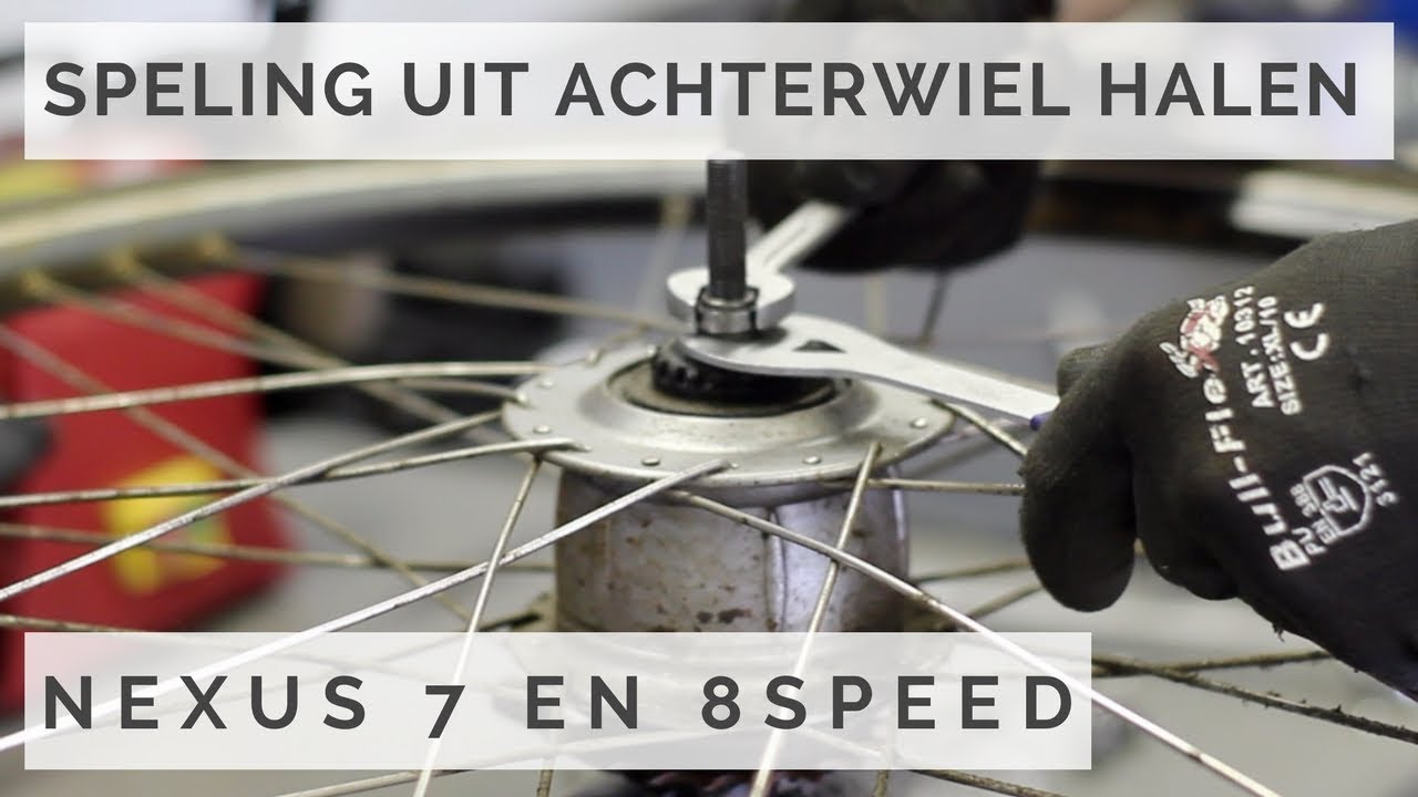 achterwiel speling vrij afstellen